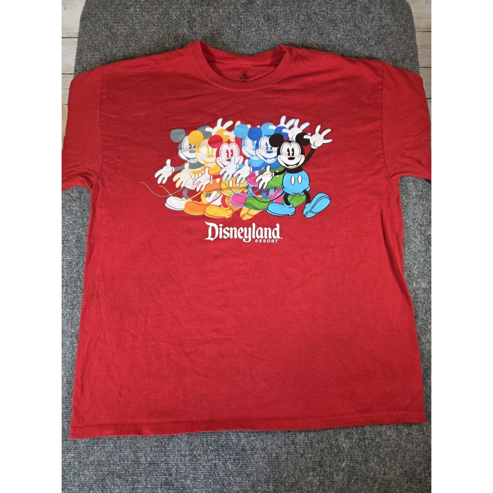 Disneyland Resort Mickey Mouse Color Fade Red T-Shirt Mens XL Disney Parks